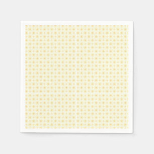 Guardanapo De Papel fundo amarelo e branco com pequenos círculos