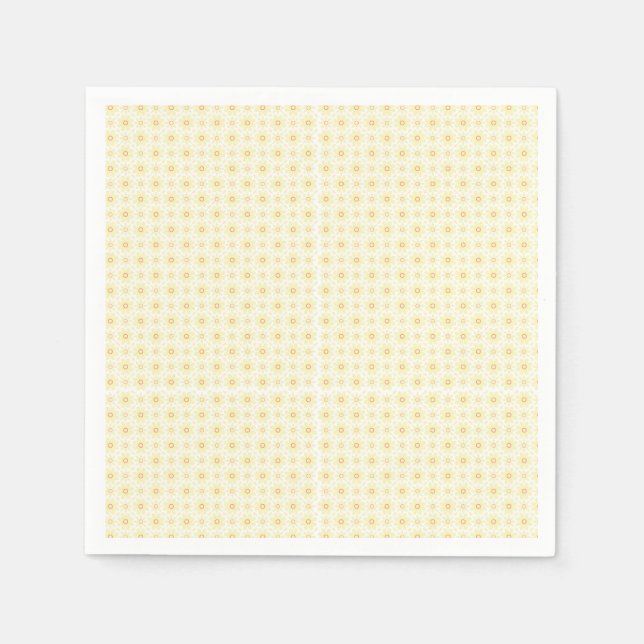 Guardanapo De Papel fundo amarelo e branco com pequenos círculos (Frente)