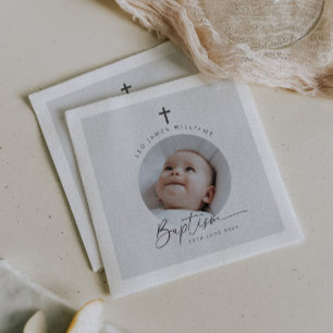 Guardanapo De Papel Fundo de Cinzas Fotográficas Baptism