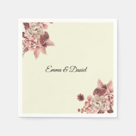 Guardanapo De Papel Fundo de Creme de Cores Aquáticas Russas de Autumn