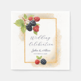 Guardanapo De Papel Fundo de Foto de Casamento de Outono com Bagas Rom