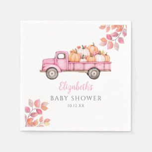Guardanapo De Papel Fundo de Foto de Chuvade Bebê Pequena Abóbora Rosa