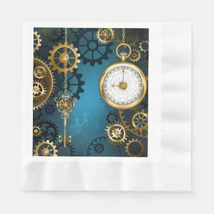 Guardanapo De Papel Fundo de tartaruga com engrenagens