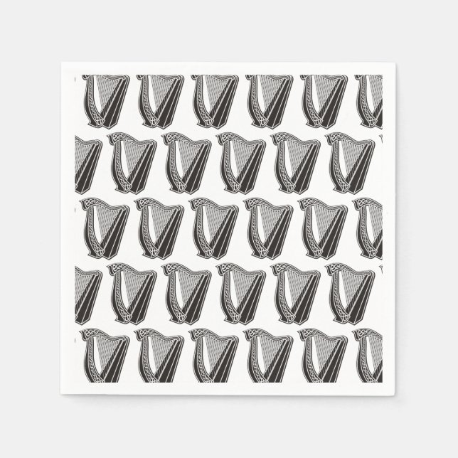 Guardanapo De Papel Fundo do Ícone Harp (Frente)