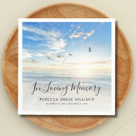 Guardanapo De Papel Funeral Memorial de Fotografia do Beach Ocean