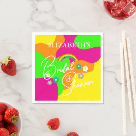 Guardanapo De Papel Funky Retro Bridal Shower