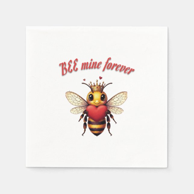 Guardanapo De Papel Funny Bee Pun Valentine  (Frente)