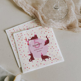 Guardanapo De Papel Funny Cats cute Purrfect Birthday Party
