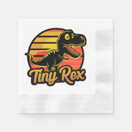 Guardanapo De Papel Funny Dinossauro Vintage Trex no Pôr do Sol Tiny R
