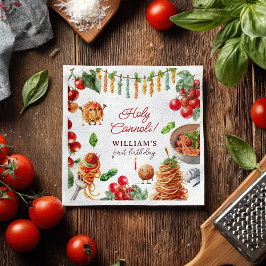 Guardanapo De Papel Funny Holy Cannoli little meatball 1st birthday