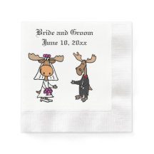 Funny Moose Bride e Groom