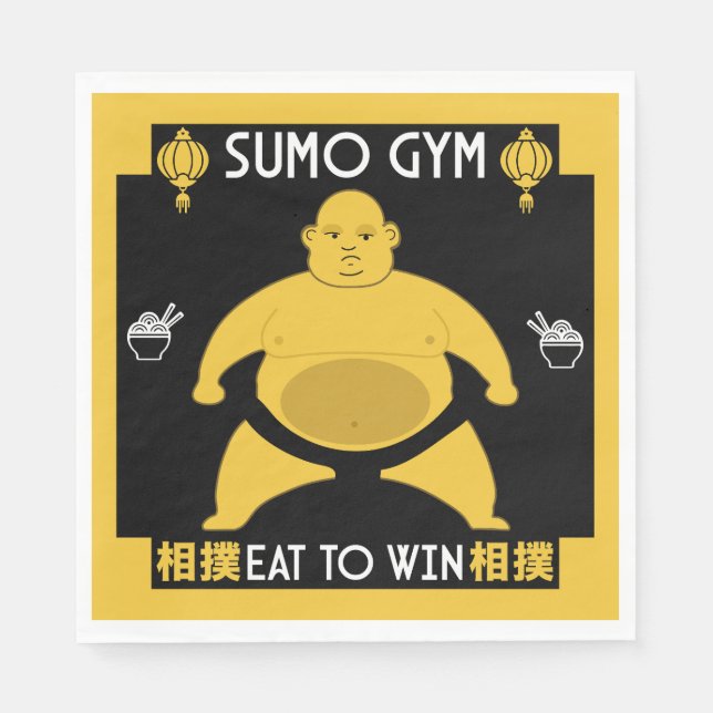 Guardanapo De Papel Funny Sumo Wrestler (Frente)