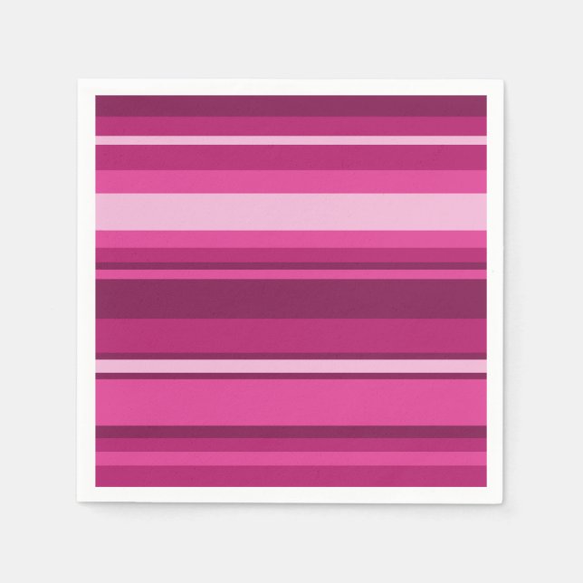 Guardanapo De Papel Fuschia stripes (Frente)