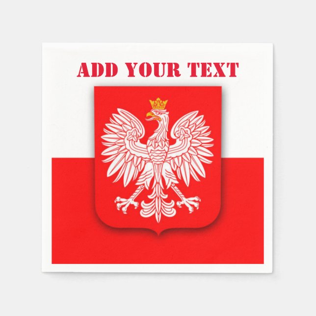 Guardanapo De Papel Futebol de 2022 - Polônia Flag World Cup Polska (Frente)