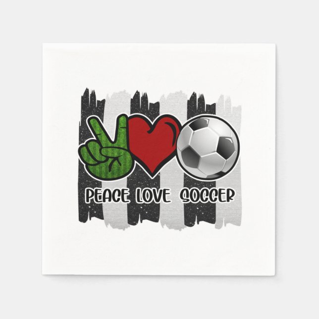 Guardanapo De Papel Futebol Peace and Love (Frente)