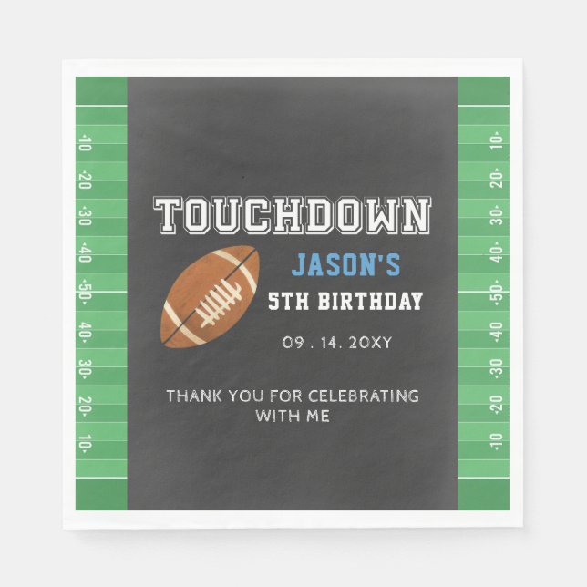 Guardanapo De Papel Futebol Touchdown Boy  (Frente)