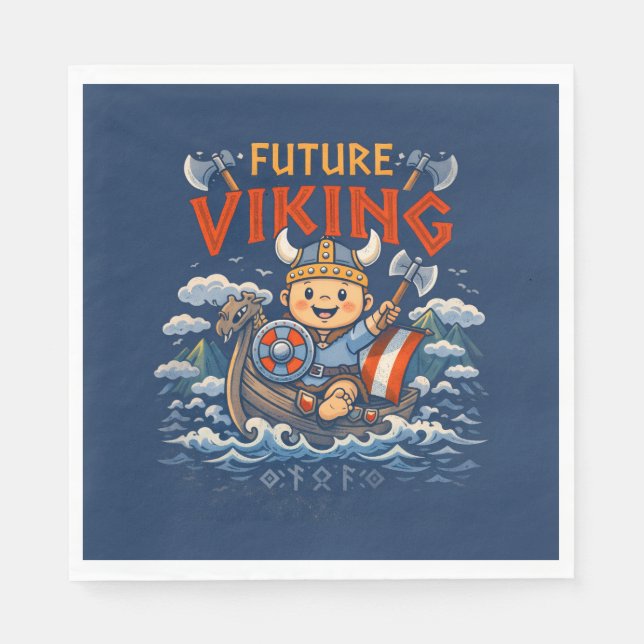 Guardanapo De Papel Future Viking Funny Norwegian Napkins (Frente)