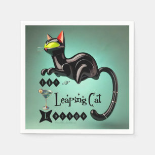 Guardanapo De Papel Futurística Atômica O Salto De Gato Saltante