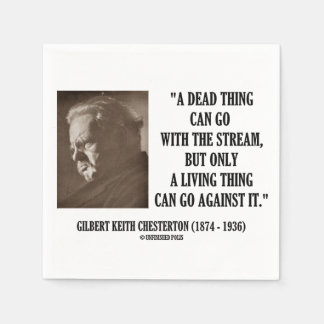 Guardanapo De Papel G.K. Chesterton Thing Stream Living Thing