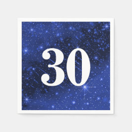 Guardanapo De Papel Galáxia Estelar para aniversário de 30 anos