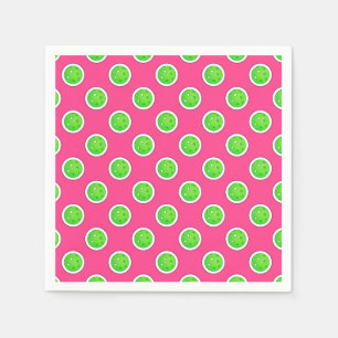 Guardanapo De Papel Galebol Verde Coletor Bolinhas Rosa Quente