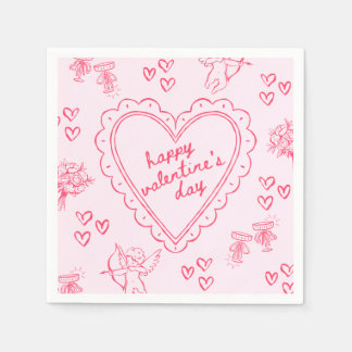 Guardanapo De Papel Galentine’s Day Valentine Girly Pink