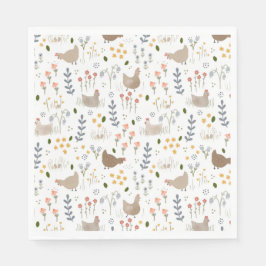 Guardanapo De Papel Galinha Adolescente Farmácia Animal Bonito Floral