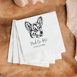 Guardanapo De Papel Galsh Corgi Cachorro Personalizado Napkin