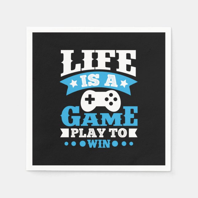 Guardanapo De Papel Gamer Gift Life É Um Jogo (Frente)
