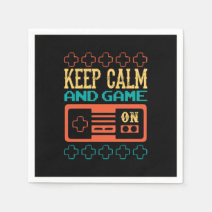 Guardanapo De Papel Gamer Gift Mantém Calma E Joga Jogo