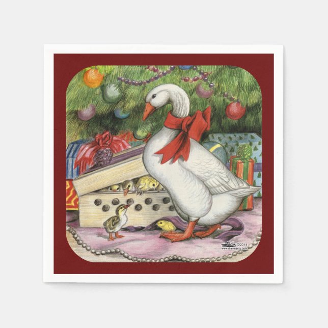 Guardanapo De Papel Ganso de Natal (Frente)