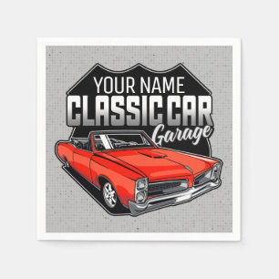 Guardanapo De Papel Garagem Clássica Convertível 1966 Personalizada