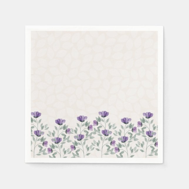 Guardanapo De Papel Garden Flowers on Napkins (Frente)