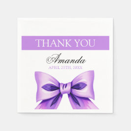 Guardanapo De Papel Garota Arco Púrpura e Chic Coquette Doce 16 Aniver