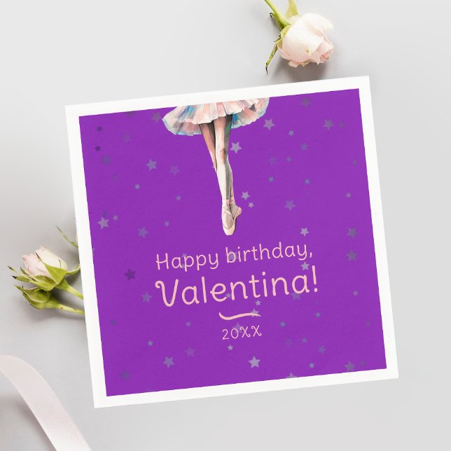 Guardanapo De Papel Garota Bonita Ballerina Dança Rosa Tutu - Estrelas (Criador carregado)