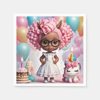 Guardanapo De Papel Garota do Unicórnio