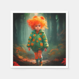 Guardanapo De Papel Garota Laranja