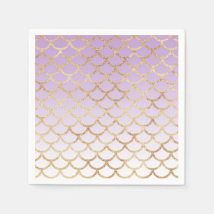 Guardanapo De Papel Garota Lilac Roxo Glitter Glitter Dourado