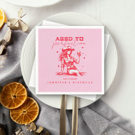 Guardanapo De Papel Garota rosa envelhecida em Festa de aniversário de