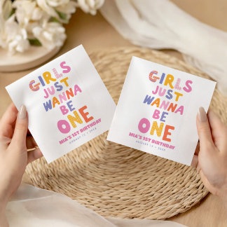 Guardanapo De Papel Garotas retrô só querem ser uma só Preppy 1º Anive