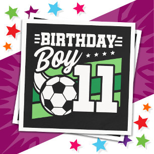 Guardanapo De Papel Garoto 11 de Aniversário De Futebol Crianças De Fu