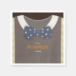 Guardanapo De Papel Garoto chá de fraldas outono macacão azul