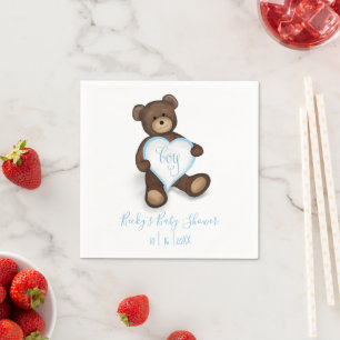 Guardanapo De Papel Garoto Cute Vintage Urso Enchido Animal