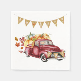 Guardanapo De Papel Garoto Pequeno Pumpkin Fall Chá de fraldas Napkins