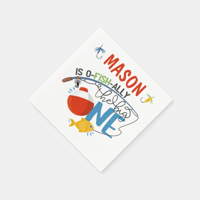 Guardanapo De Papel Garoto Pescaria O Grande Papel De Aniversário Napk (Canto)