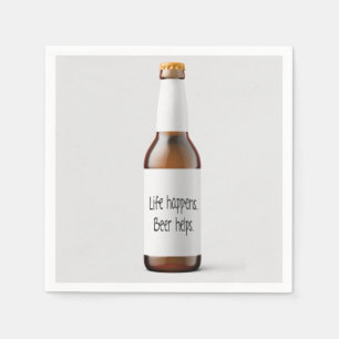 Guardanapo De Papel garrafa de cerveja com cotação