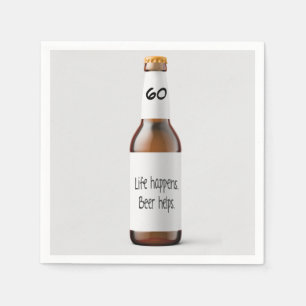 Guardanapo De Papel garrafa de cerveja para a 60ª festa de aniversár
