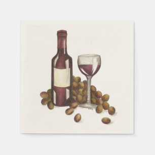 Guardanapo De Papel Garrafa de vidro Vidro tinto Vinho Bar Vinho Nápol