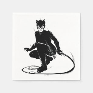 Guardanapo De Papel Gata Borralheira Pose de Pincel de Tinta