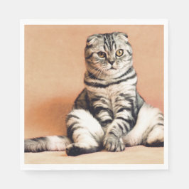 Guardanapo De Papel Gatinho Bonito Desenterrado